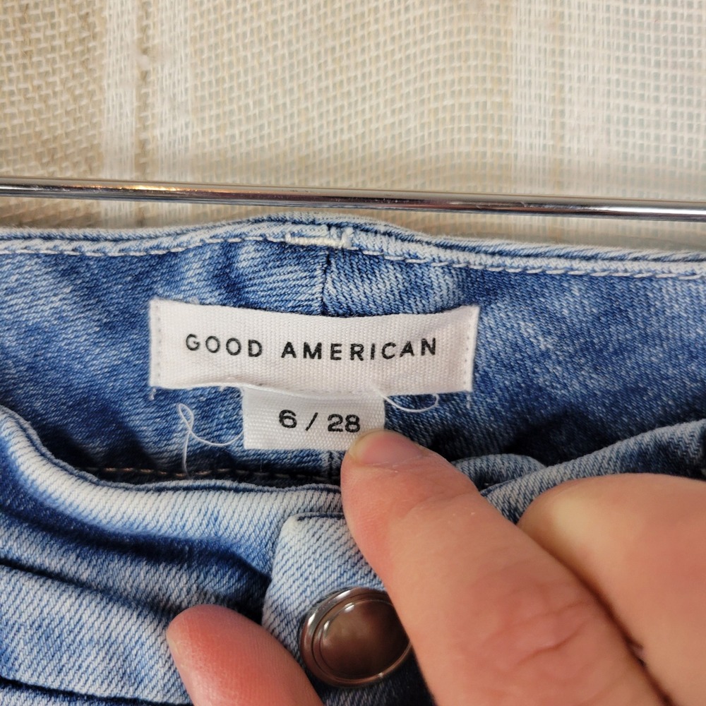 Good American High Rise Skinny Jeans Blue Size 6/28 - Picture 4 of 11